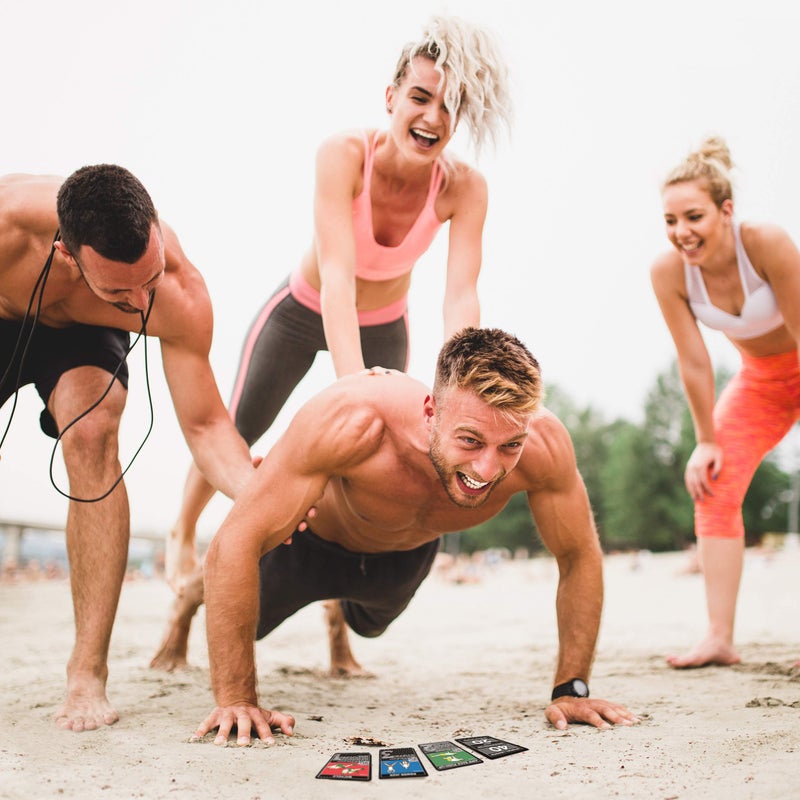 Stack 52 لعبة تمارين الفترات العالية 52 HIIT. مصممة بواسطة خبير اللياقة البدنية العسكرية. تعليمات فيديو متضمنة. تمارين وزن الجسم، لا حاجة لمعدات. برنامج تدريبي ممتع ومحفز. - Image 2